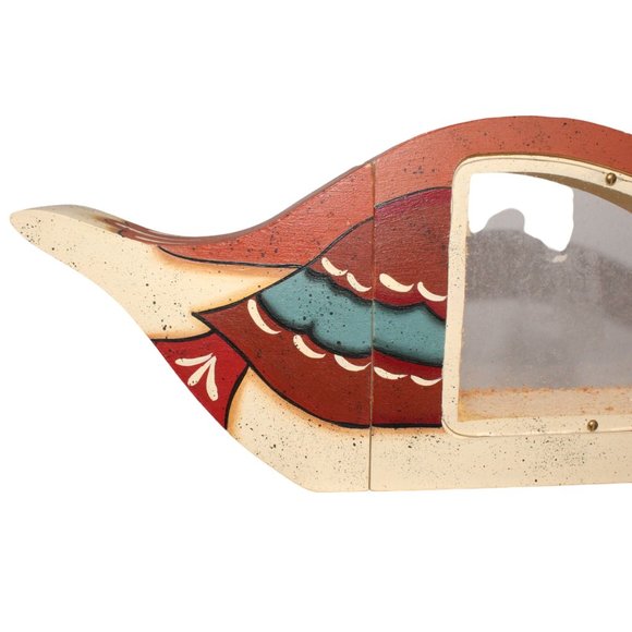 Vintage Handmade Hand Painted Mallard Duck Clear Sides Coin Money Piggy Bank - Picture 6 of 11